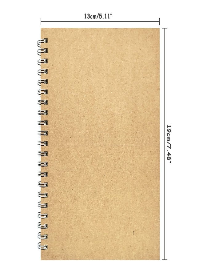 Ykimok عبوتان من دفاتر الملاحظات المسطرة، غلاف أصفر ناعم، دفتر حلزوني، دفتر ملاحظات ومذكرات ورسم، دفتر يوميات حلزوني للطلاب والمكاتب، 100 صفحة، 50 ورقة، 7.48 × 5.11 بوصة - Image 2