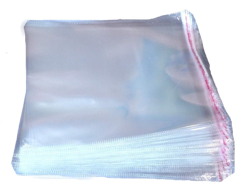 Webshoppers Webshoppers Self Adhesive BOPP Seal Transparent Plastic Packing Bags Pouches for Multipurpose Garments Clothes Saree Shirt 100 9x12 Inch  - Image 1