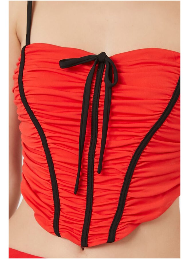 FOREVER 21 Tie-Front Ruched Cami  - Image 2