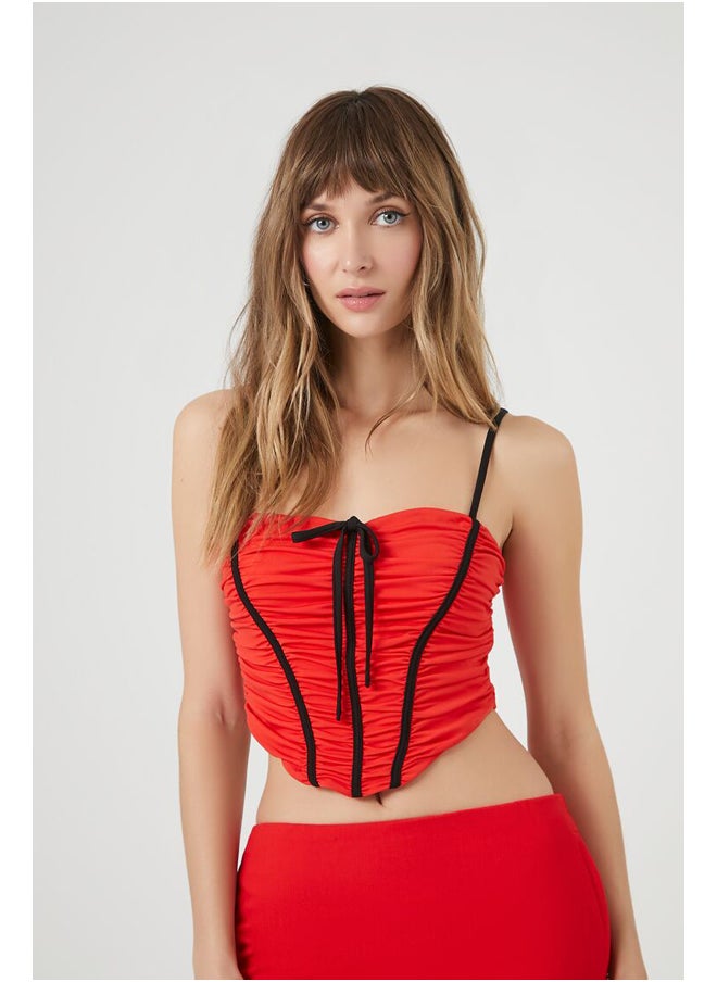 FOREVER 21 Tie-Front Ruched Cami  - Image 3
