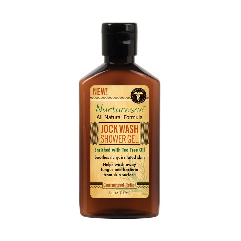 PediFix Nurturesce Jock Wash Shower Gel, 6 Fluid Ounce - Tea Tree Oil Enriched, Anti-Fungal, Soothes Itchy Irritated Skin, Natural Body Wash (Packaging May Vary) - Image 1