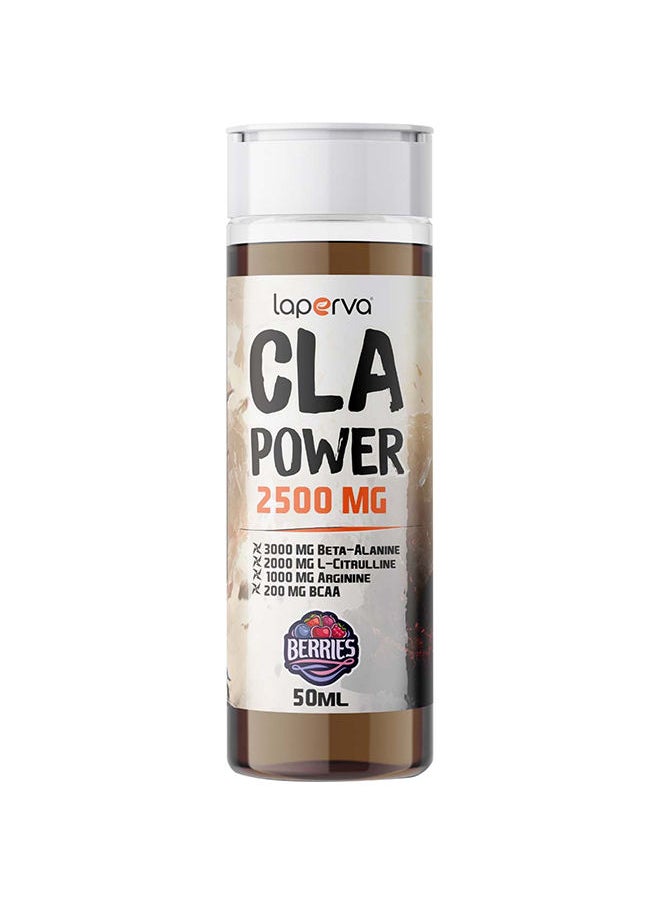 Laperva - عصير التوت باور من CLA 2500 مجم، 50 مل × 12 أمبولة - Tonalin CLA، بيتا ألانين، إل سيترولين، BCAA، تورين، فيتامينات، صنع في إسبانيا - Image 1