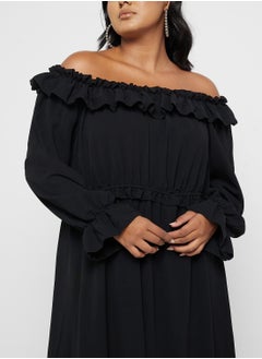 Ella Plus Ruffled Off Shoulder Dress  - Image 3