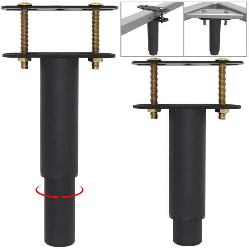 woiron 4 Pcs Adjustable Height Center Support Leg for Bed Frame Bed Center Slat Heavy Support Leg Extra Durable Steel Furniture Foot  Suitable for Bed Frame Sofa Furniture Cabine Foot Legs 708133 
