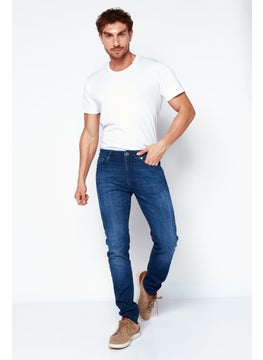 Selected Homme Men Slim Fit Washed Stretchable Denim Jean, Med Blue  - Image 2