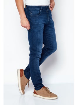 Selected Homme Men Slim Fit Washed Stretchable Denim Jean, Med Blue  - Image 3