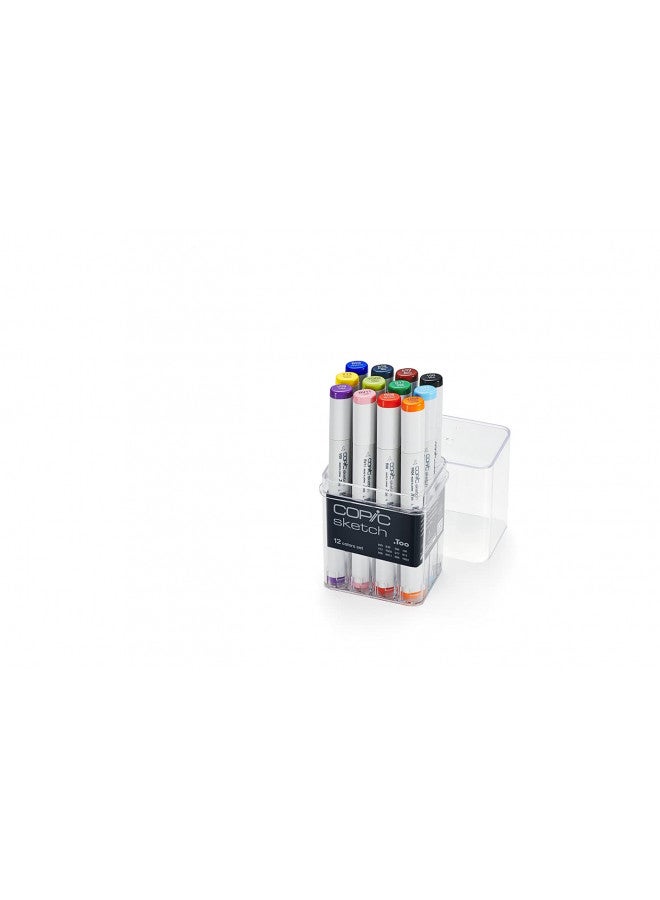 Copic Sketch, Alcohol-based Markers, 12pc Set, Basic - Image 1