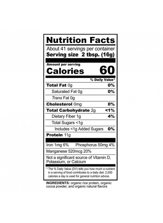Nutribiotic NutriBiotic Certified Organic Rice Protein Chocolate, 22.9 Oz | Low Carbohydrate Vegan Protein Powder | Raw, Certified Kosher & Keto Friendly | Made without Chemicals, GMOs & Gluten | Easy to Digest - Image 5