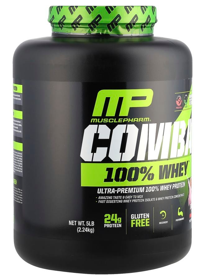 MusclePharm Combat 100% Whey™ Protein Strawberry 5 lb (2.24 kg) - Image 2