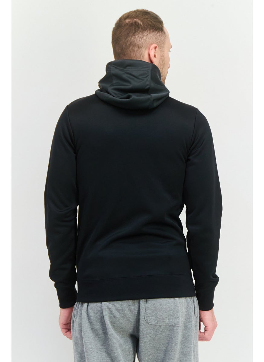 Nike Men Sportswear Fit Long Sleeve Training Hooded Sweatshirt, Black  - Image 2