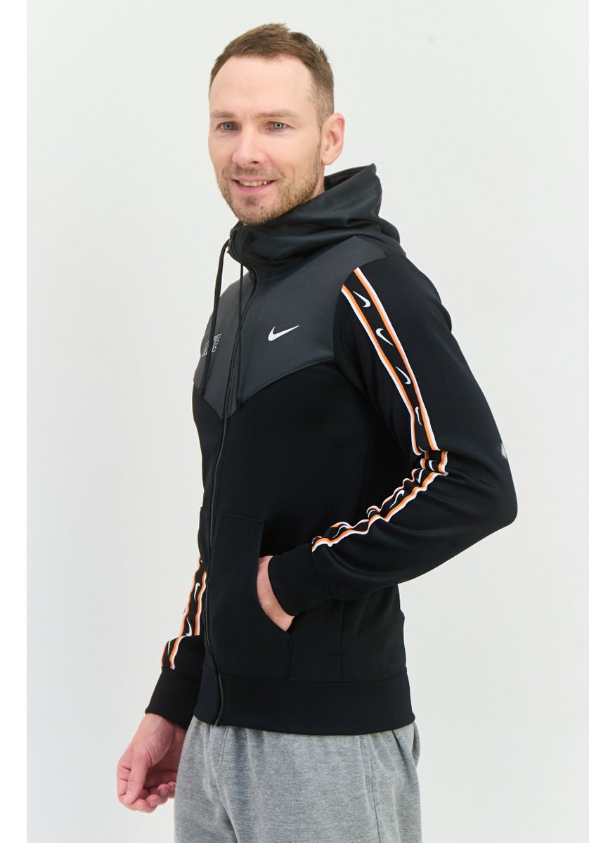Nike Men Sportswear Fit Long Sleeve Training Hooded Sweatshirt, Black  - Image 4