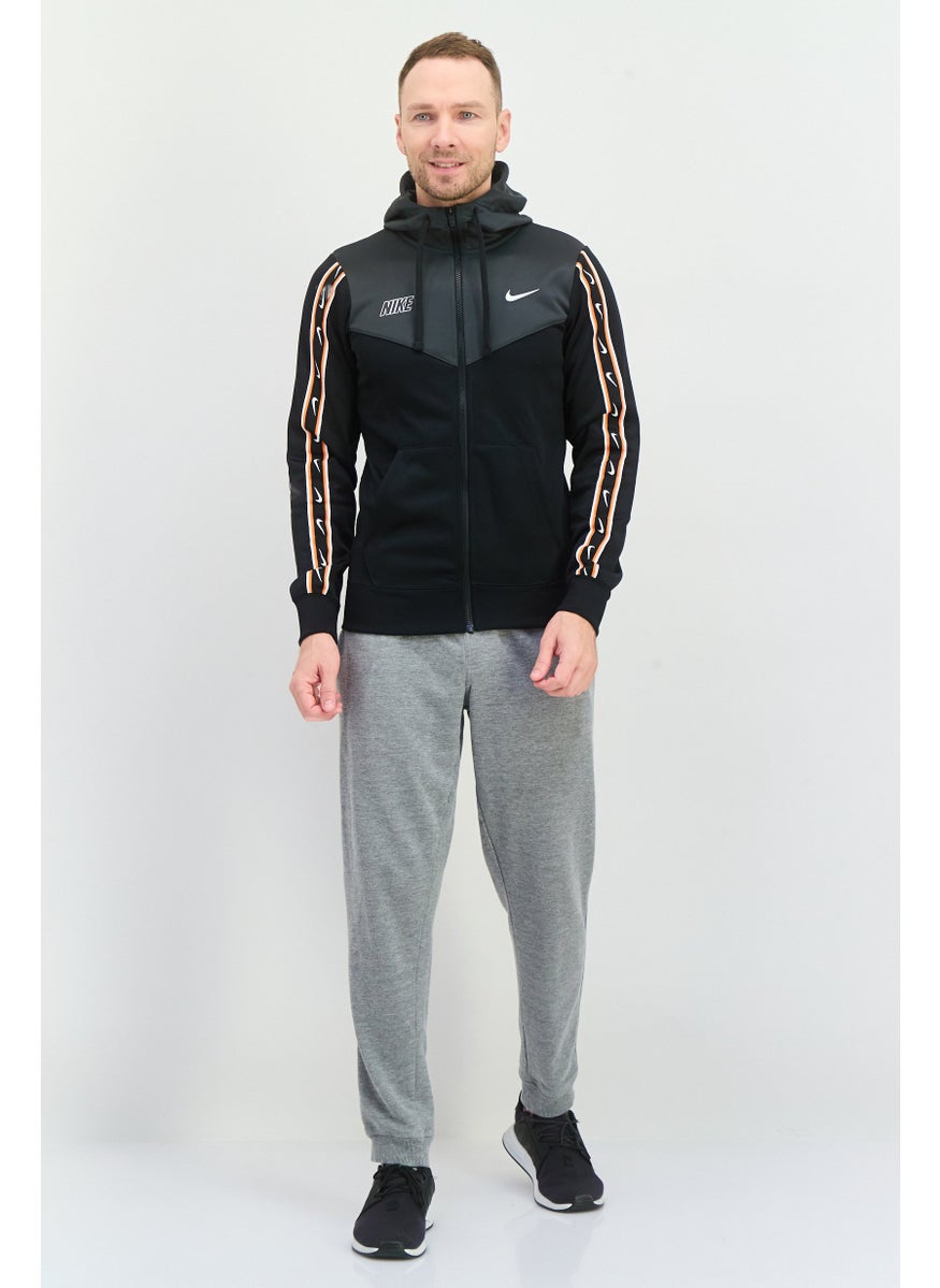 Nike Men Sportswear Fit Long Sleeve Training Hooded Sweatshirt, Black  - Image 3