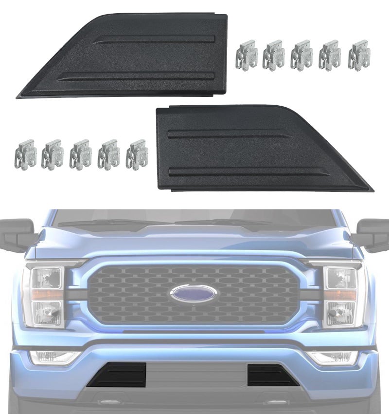 OKPARZ Compatible for Bumper Guard Pad Cap Inserts End Cover 2021 2022 2023 Ford F150 F-150 ML3Z-17E810-AA ML3Z-17E811-AA Left Driver & Right Passenger Side - Image 1