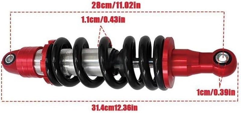 280mm Motorcycle Shock Absorber For ATV Pit Dirt Bike Quad Buggy Off Road Vehicles - Image 3