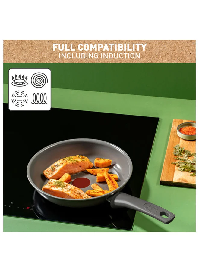 Tefal Tefal Renewal Frying Pan 30 Cm Non-Stick Ceramic Coating Eco-Designed Recycled Fry Pan Healthy Cooking Thermo-Signal Safe Cookware Made In France All Stovetops Including Induction C4260753