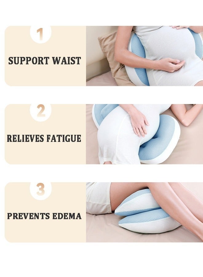 SHAOZHEN Pregnancy Pillow Pregnancy Sleep Pillow Pregnancy Body Pillow Waist Protector + Auxiliary Pillow Removable And Adjustable Supports The Back, Legs, Abdomen, And Buttocks Of Pregnant Women - Image 5