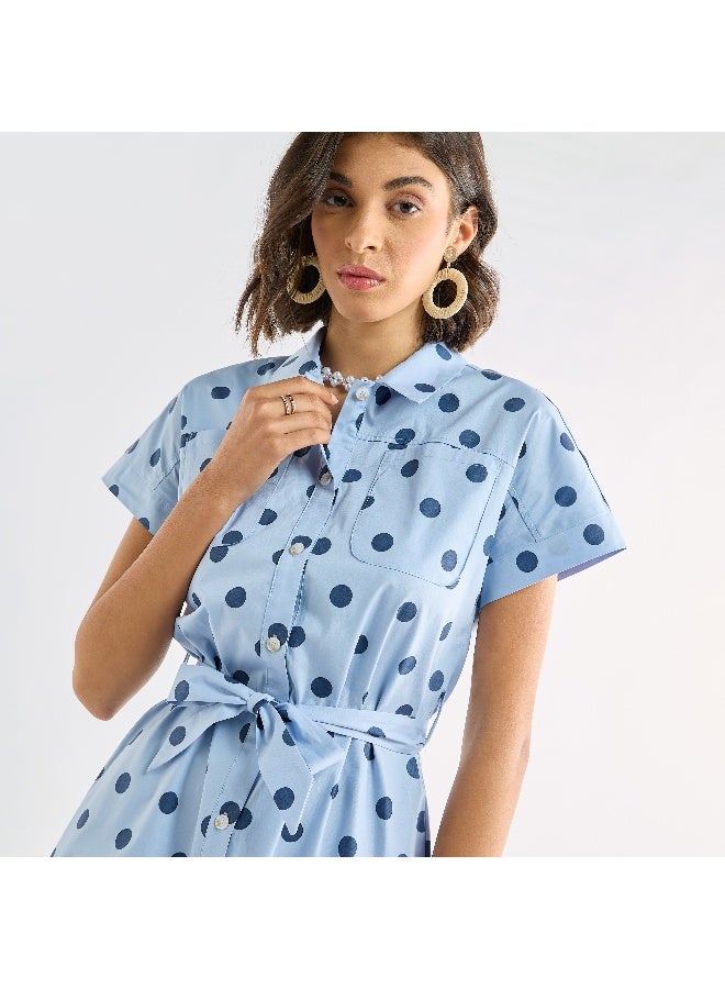 Polka Dot Shirt Dress