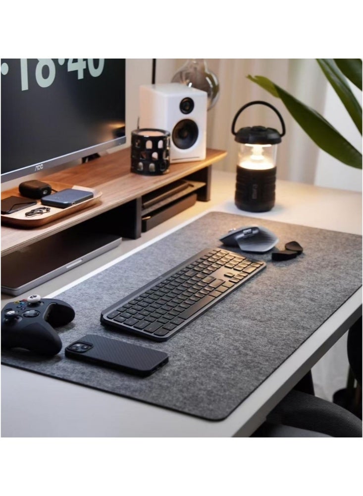 Felt Desk Pad Non Slip Mousepad Felt pad Table Protector and Organizer Extra Large Gaming Mouse Pad Solid Color Simple Style for The Gaming Office and at Home Dark Grey  - Image 1