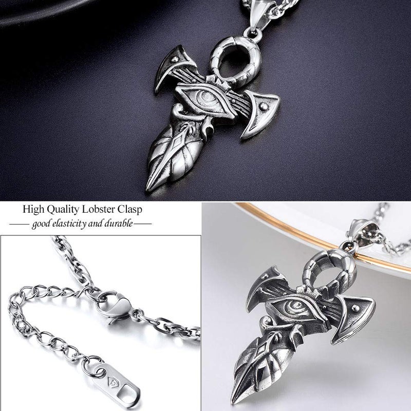PROSTEEL Ankh Cross Pendant Necklace Amulet Ancient Egyptian Protection Necklace Stainless Steel Men Jewelry - Image 5