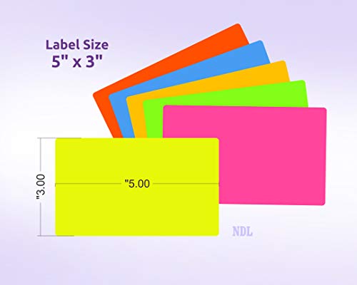 NextDayLabels 500 Rectangle Stickers (3" x 5") - Color Coding Labels Roll - Moving Labels for Boxes, Colored Inventory Stickers for Packing, Organizing, and Storage (Fluorescent Orange) - Image 4