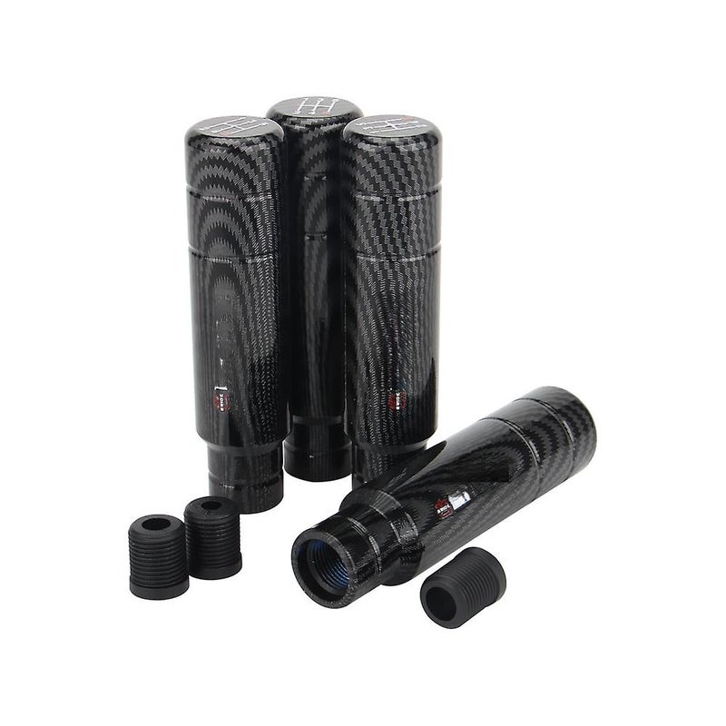 Carbon Fiber Black1 Universal Manual Car Aluminium Carbon Style 13cm Gear Shift Knob Shifter Lever Head With M8 M10 - Image 4