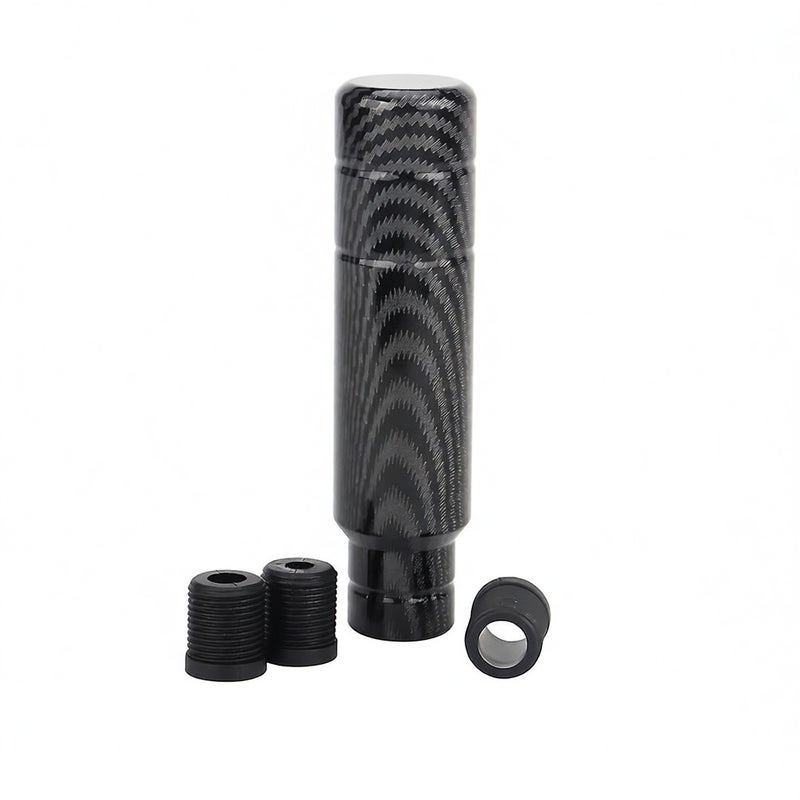 Carbon Fiber Black1 Universal Manual Car Aluminium Carbon Style 13cm Gear Shift Knob Shifter Lever Head With M8 M10 - Image 3