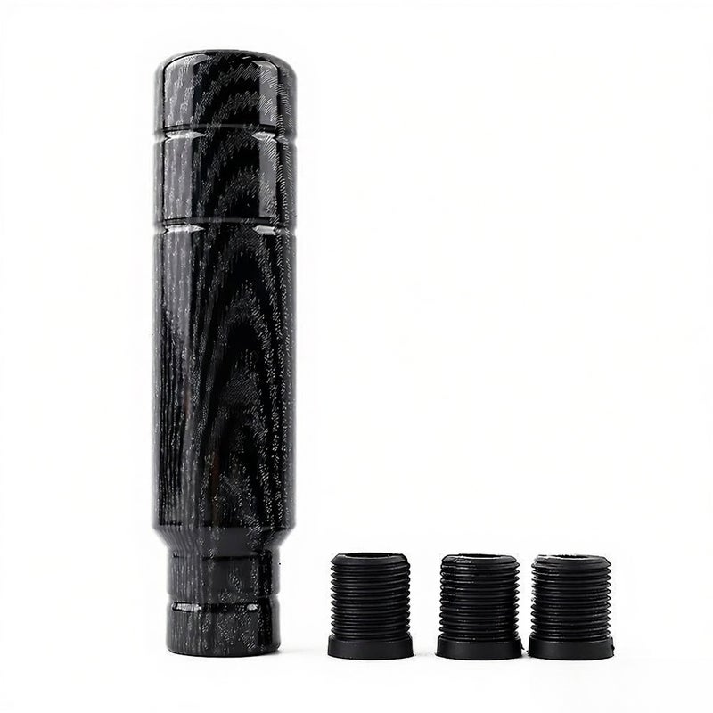 Carbon Fiber Black1 Universal Manual Car Aluminium Carbon Style 13cm Gear Shift Knob Shifter Lever Head With M8 M10 - Image 1