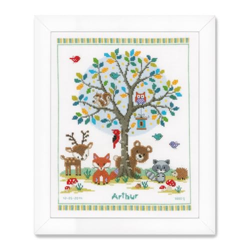 Vervaco Counted Cross Stitch Kit in The Woods 11.2" x 14" - Image 5