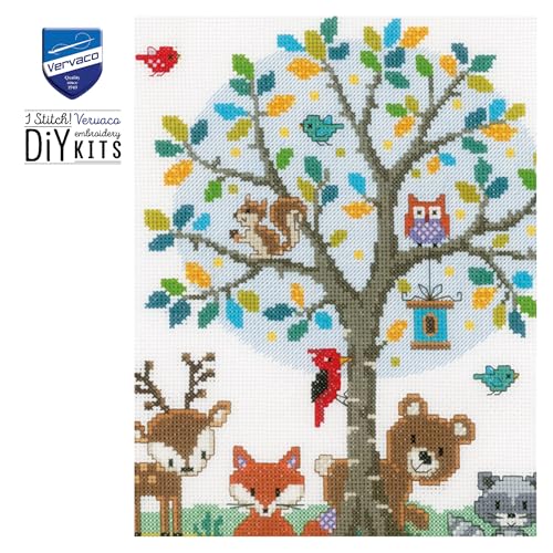 Vervaco Counted Cross Stitch Kit in The Woods 11.2" x 14" - Image 3