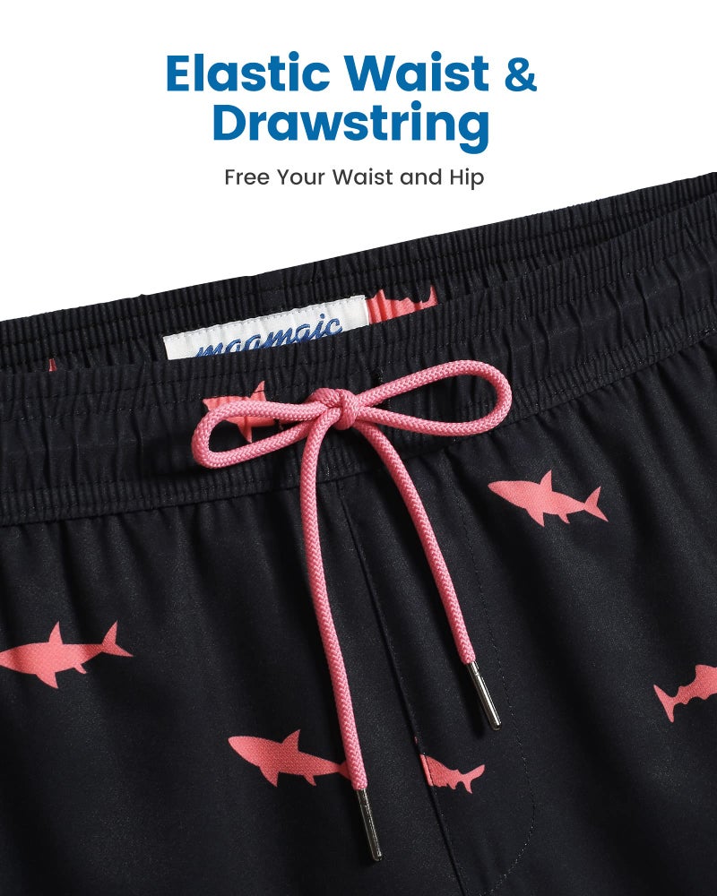 maamgic Swim Trunks Men 2 in 1 Mens Bathing Suit 7 Inch Quick Dry Mens Swimming Trunks with Zipper Pockets - Image 5