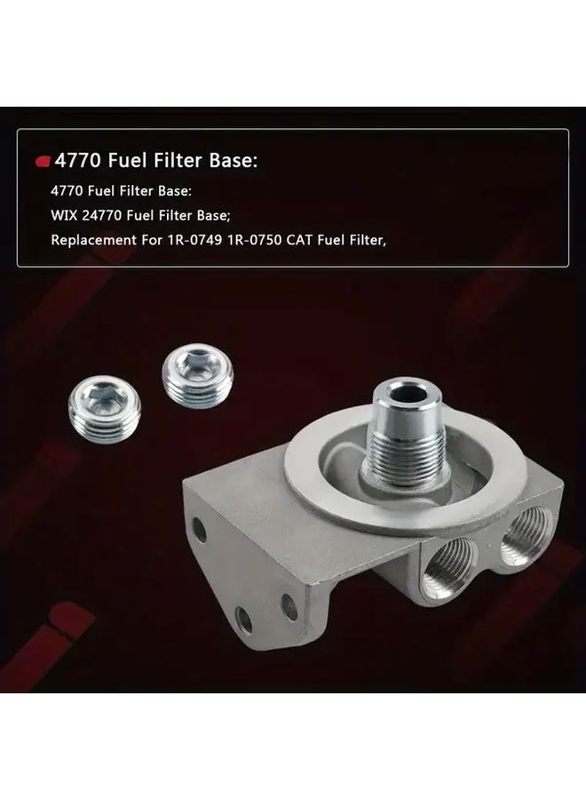 Fuel Filter Base Kit Model 4770 24770 Compatible with Cat Diesel Filter 1R0749 1R0750 - Image 3