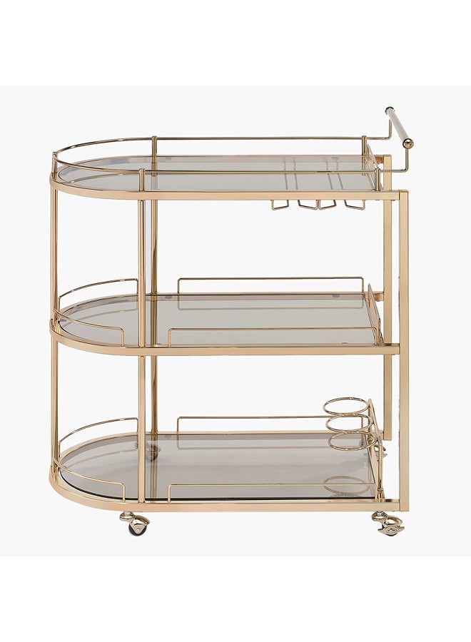 Home Box Portola 3-Tier Serving Trolley 47.5 x 90.5 x 79.5 cm - Image 2