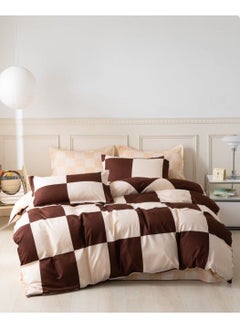 AL RAID Bedding Set Super King Size - 6-Piece Bed Sheet Set with Duvet Cover, Fitted Bedsheet with Deep Pockets, and 4 Pillowcases - Premium Quality Microfiber Sheets for Everyday Comfort and Elegance 