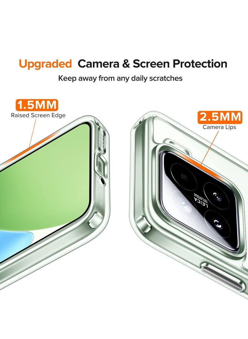 غطاء شفاف لجهاز Xiaomi 15 بحواف من TPU ولوحة خلفية صلبة من PC، مقاوم للصدمات ونحيف ولا يتغير لونه - Image 3