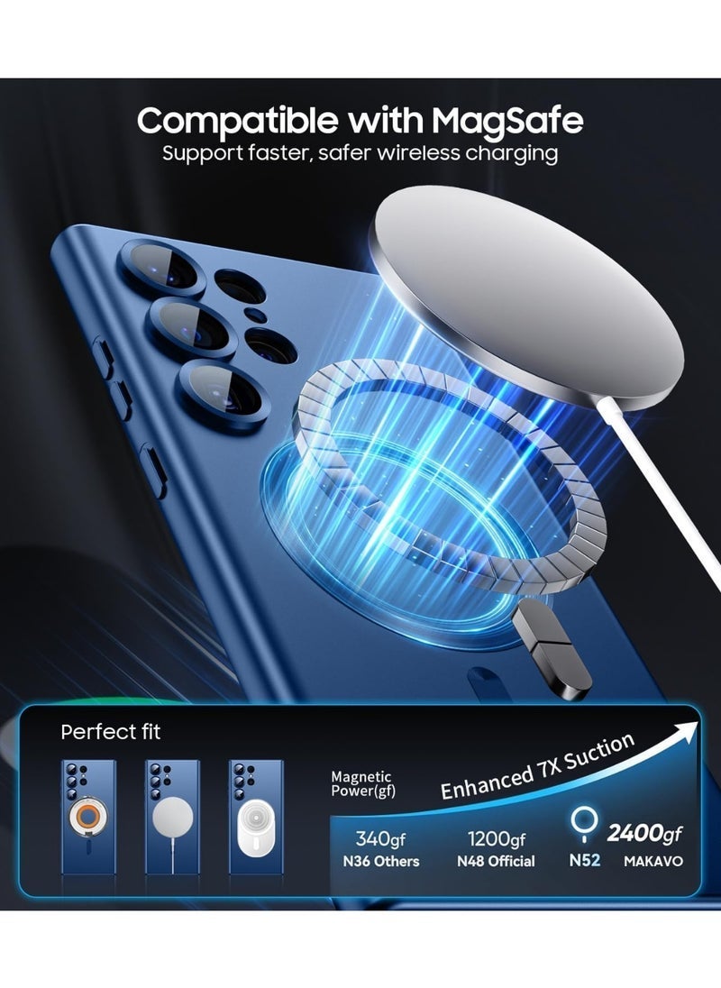 Raxoom Samsung Galaxy S22 Ultra Case Cover Compatible with MagSafe | Slim Thin Magnetic Protective Case with Built-in Magnet Ring | 6.8-Inch Shock-Resistant Back Cover | Fast Wireless Charging Support | Anti-Slip Grip | Sleek Lightweight Design - Image 5