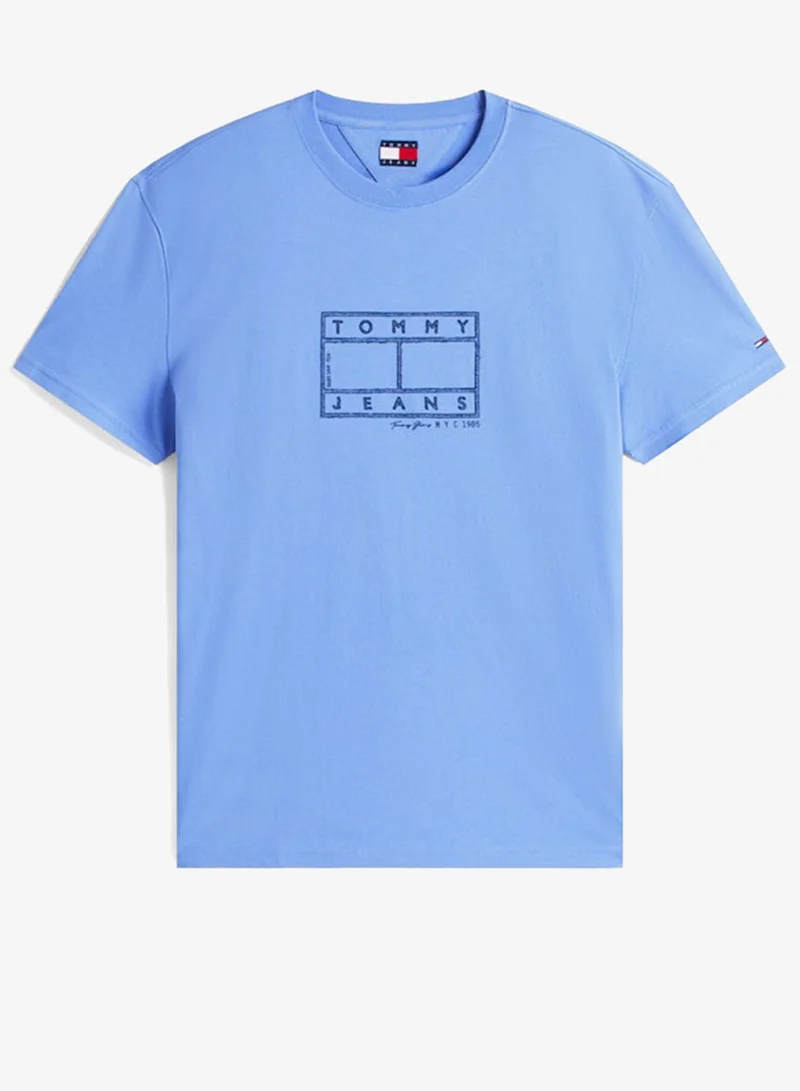 TOMMY JEANS  Regular Center Crew Neck T-Shirt for Men | Best Price UAE