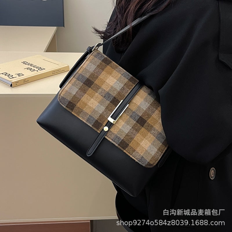 High-End Texture Fashion All-Match Contrast Color Small Bag Women'S Style Temperament Underarm Bag Explosive Crossbody Bag - Image 5