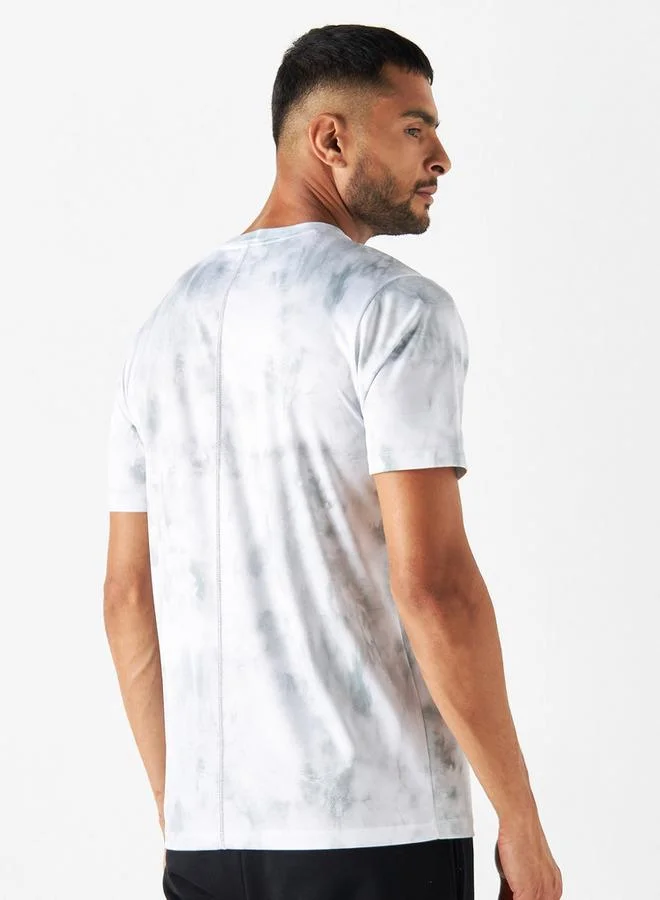 ADOT by Splash All-Over Print T-shirt with Crew Neck and Short Sleeves