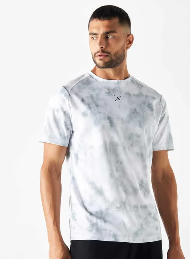 ADOT by Splash All-Over Print T-shirt with Crew Neck and Short Sleeves