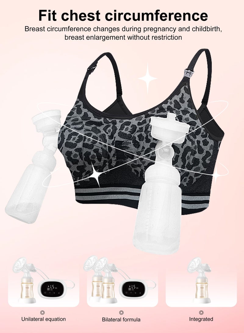 أوربازار 2 قطعة حمالة صدر ضخ حرة اليدين، حمالة صدر قابلة للتعديل لمضخة الثدي وحمالة صدر للرضاعة. - Image 5