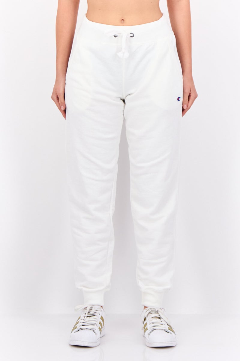 Champion Women Sportswear Fit Embroidered  Logo Training Sweatpants, White  - Image 1