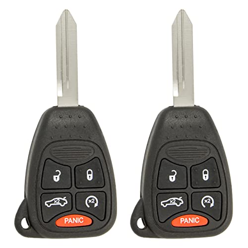 Keyless2Go Replacement for 5 Button Remote Key w/Trunk for Select Jeep OHT692427AA KOBDT04A - Image 1