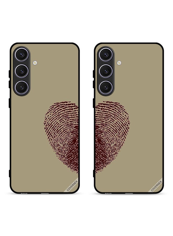 Covernex Two Cases For Samsung Galaxy S23 FE 5G Protective Covers Thumb Print Heart Couple Case Back Covers - Image 1