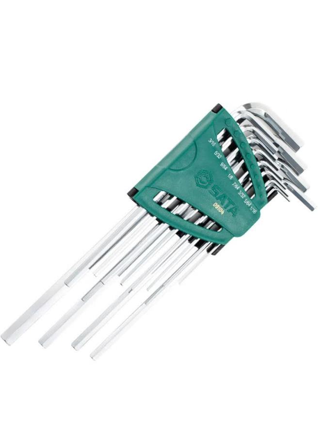 Sata 09104 12-piece Extra Long Imperial Hex Key Wrench Set - Image 1
