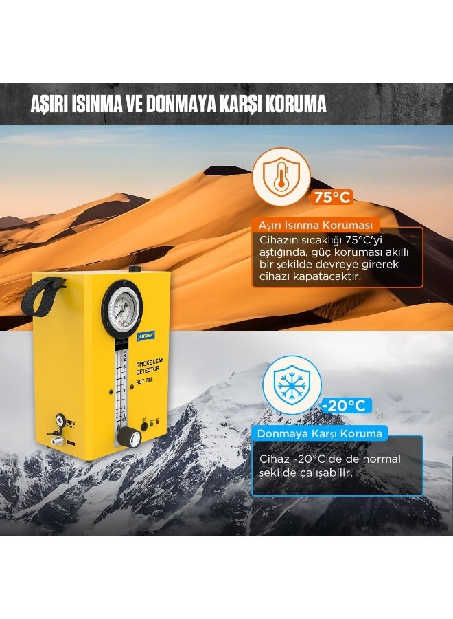 AUTOOL EVAP Vacuum Automotive Smoke Machine Leak Detector Diagnostic Tester - Image 2