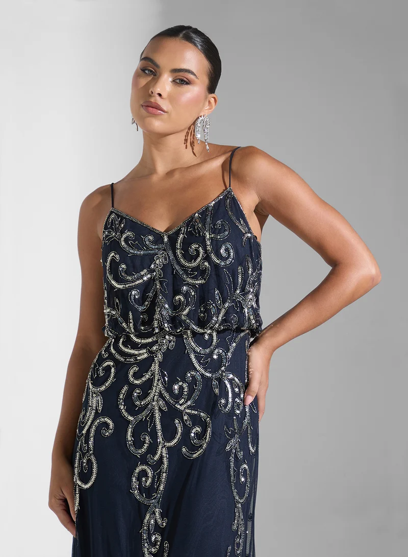 Namshi x Embellished Sleeveless Dress