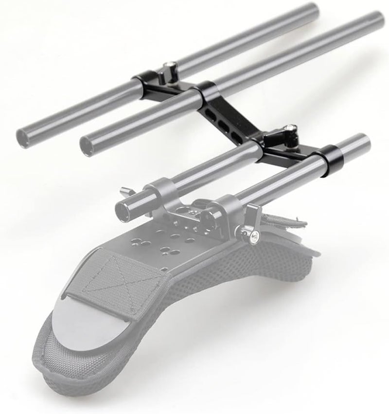 NICEYRIG Z-Shape Offset Raised 15mm Rail Rod Clamp Ajustable Levers for 15mm Rods on DSLR Camera Shoulder Rig - Image 2