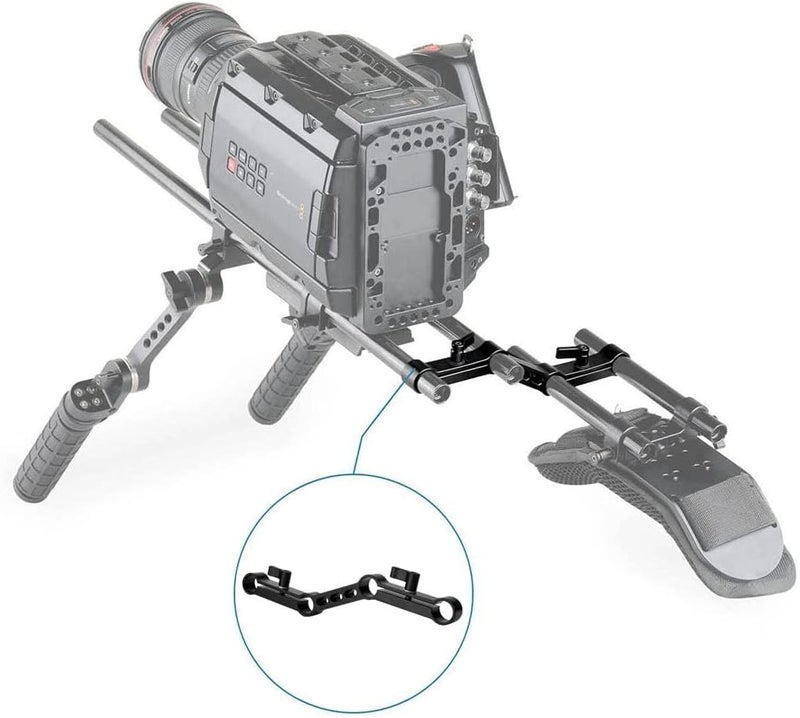 NICEYRIG Z-Shape Offset Raised 15mm Rail Rod Clamp Ajustable Levers for 15mm Rods on DSLR Camera Shoulder Rig - Image 3