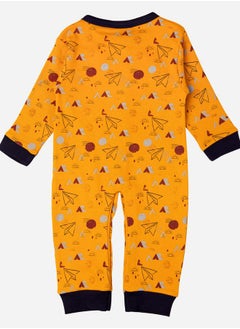 Babies Basic Printed Cotton Long Sleeves Sleepsuit  - Image 2