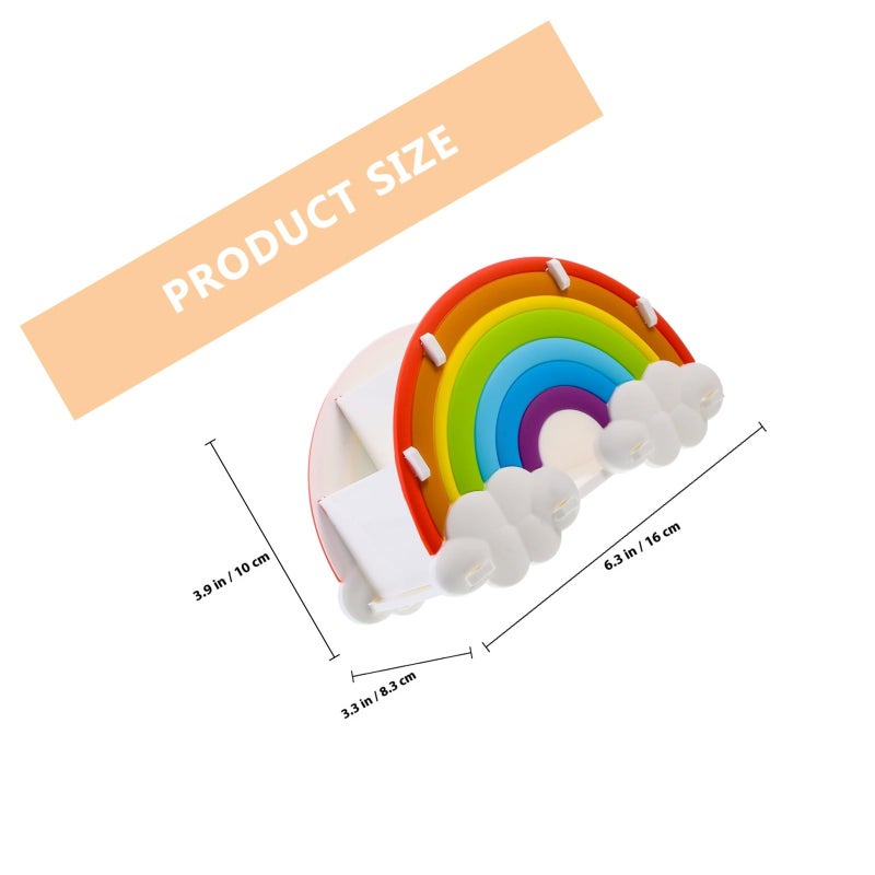 Silicone Rainbow Desk Organizer 3 Compartment Pen Pencil Makeup Brush Storage Box - Image 3